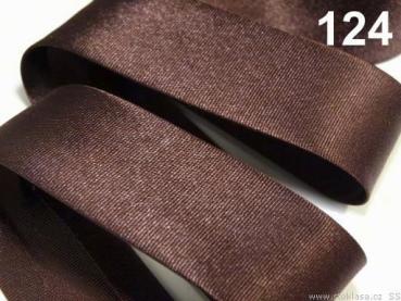 Satinband 20 mm gefalzt - Kakao